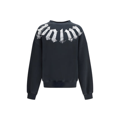 Hanorac Palm Angels negru din bumbac cu logo mare