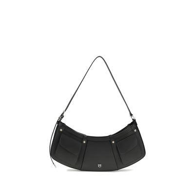 Geantă de umăr mare PINKO Black Pocket Body