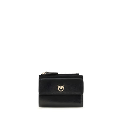 PINKO Black Logo Snap Wallet