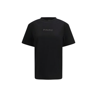 PINKO Black Rhinestone T-Shirt