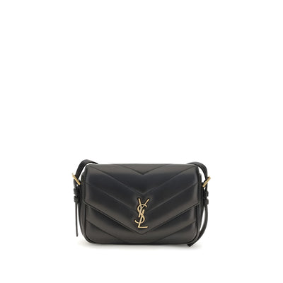Geantă de umăr Saint Laurent neagră din piele nappa