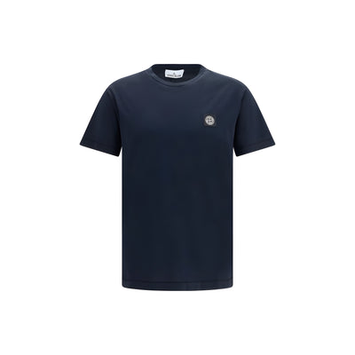 Tricou Stone Island albastru din bumbac