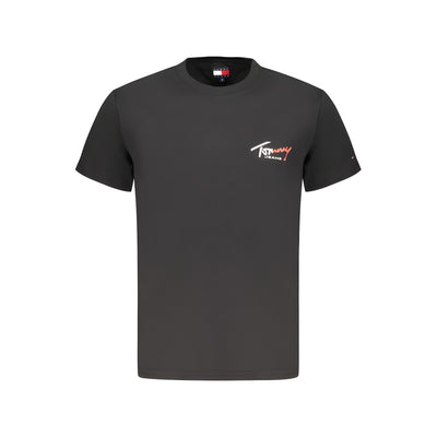 Tricou Tommy Hilfiger negru din bumbac