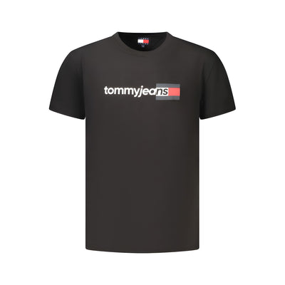 Tricou Tommy Hilfiger negru din bumbac