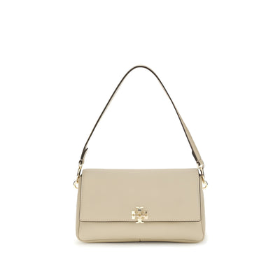 Geantă de umăr mică Tory Burch Charlie, bej