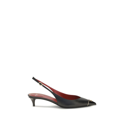 Valentino Garavani Black Mid Heel Pumps