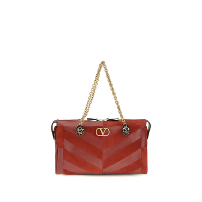 Geantă de umăr Valentino Garavani din piele de vițel multicoloră