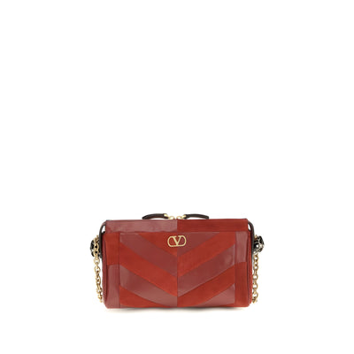 Geantă de umăr Valentino Garavani din piele de vițel multicoloră