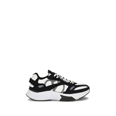 Adidași sport Valentino Garavani din stofă multicoloră