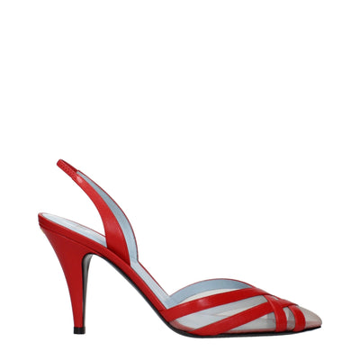 Sandale cu toc stiletto din piele roșie Valentino Garavani