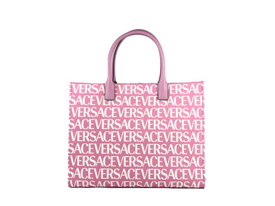 Geantă Shopper Versace Medusa Large Canvas Baby Pink