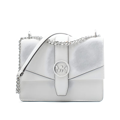 Michael Kors White Leather Shoulder Bag