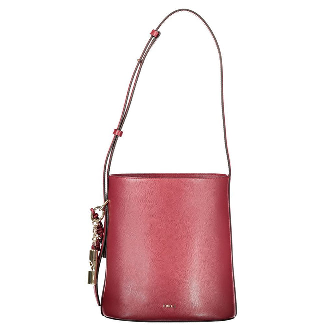 Furla Red Leather Bucket Bag