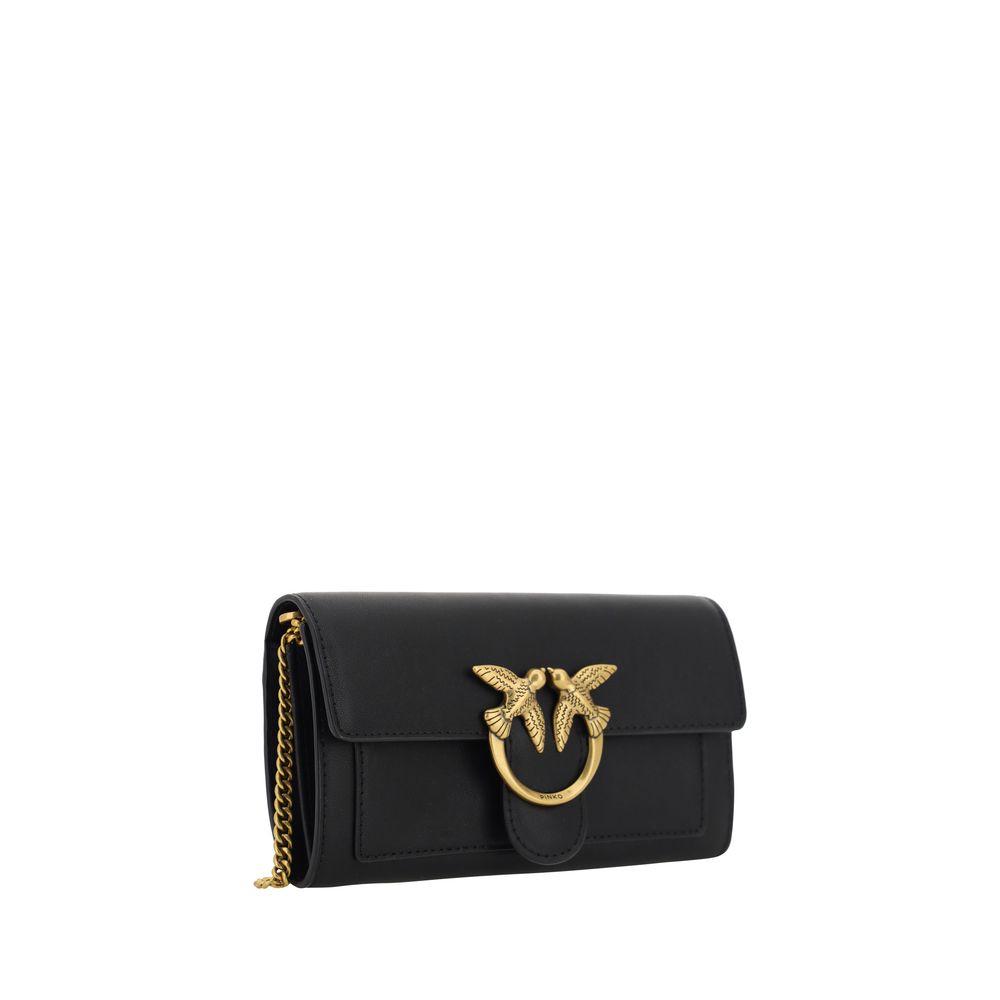 Portofel PINKO negru din piele Love One