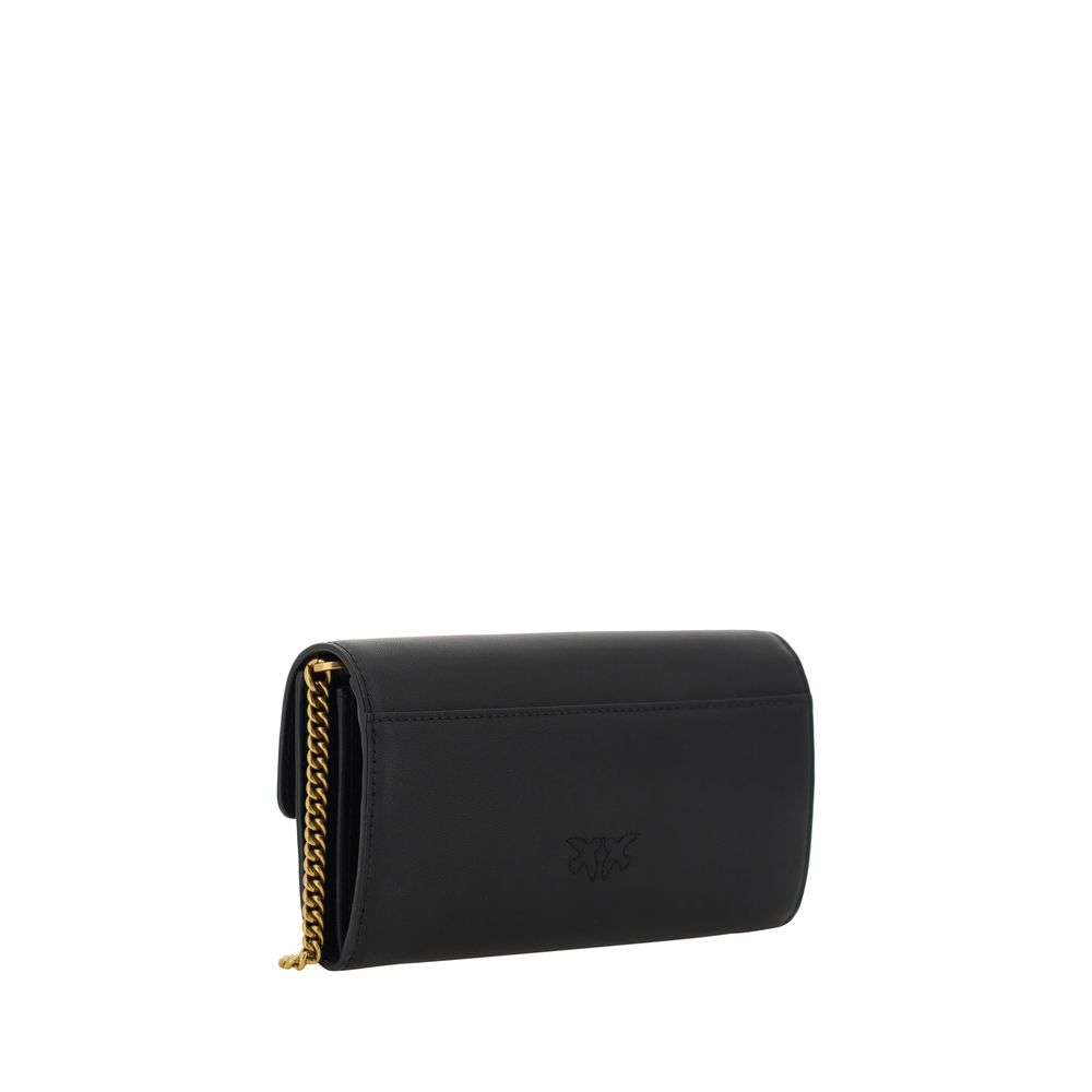 Portofel PINKO negru din piele Love One