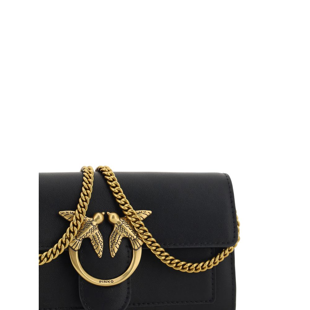 Portofel PINKO negru din piele Love One