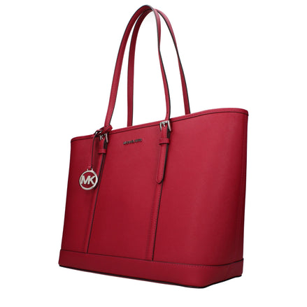 Geantă de umăr din piele roșie Michael Kors