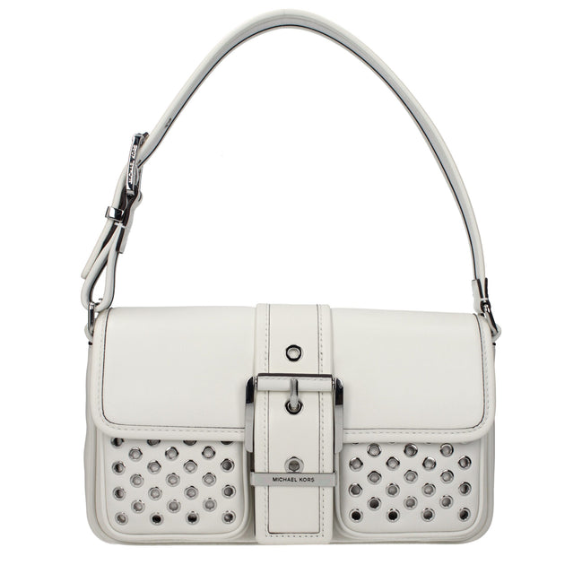 Geantă de umăr Michael Kors din piele albă