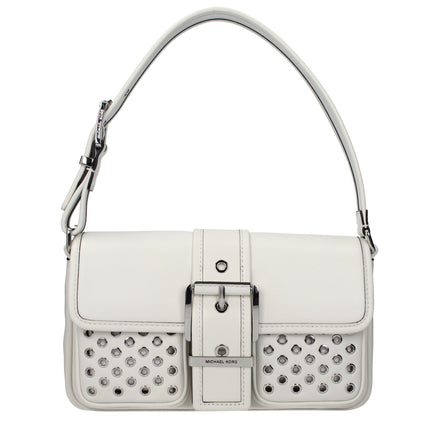Geantă de umăr Michael Kors din piele albă