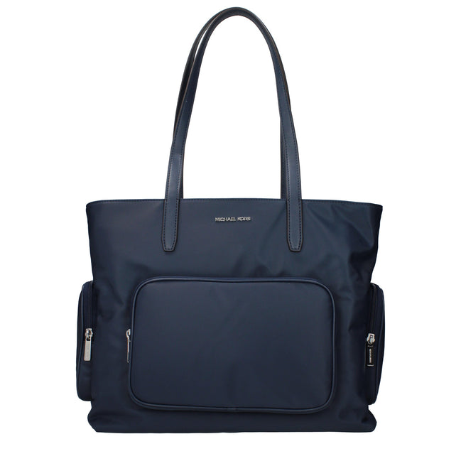 Geantă de umăr Michael Kors din material textil albastru
