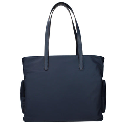 Geantă de umăr Michael Kors din material textil albastru