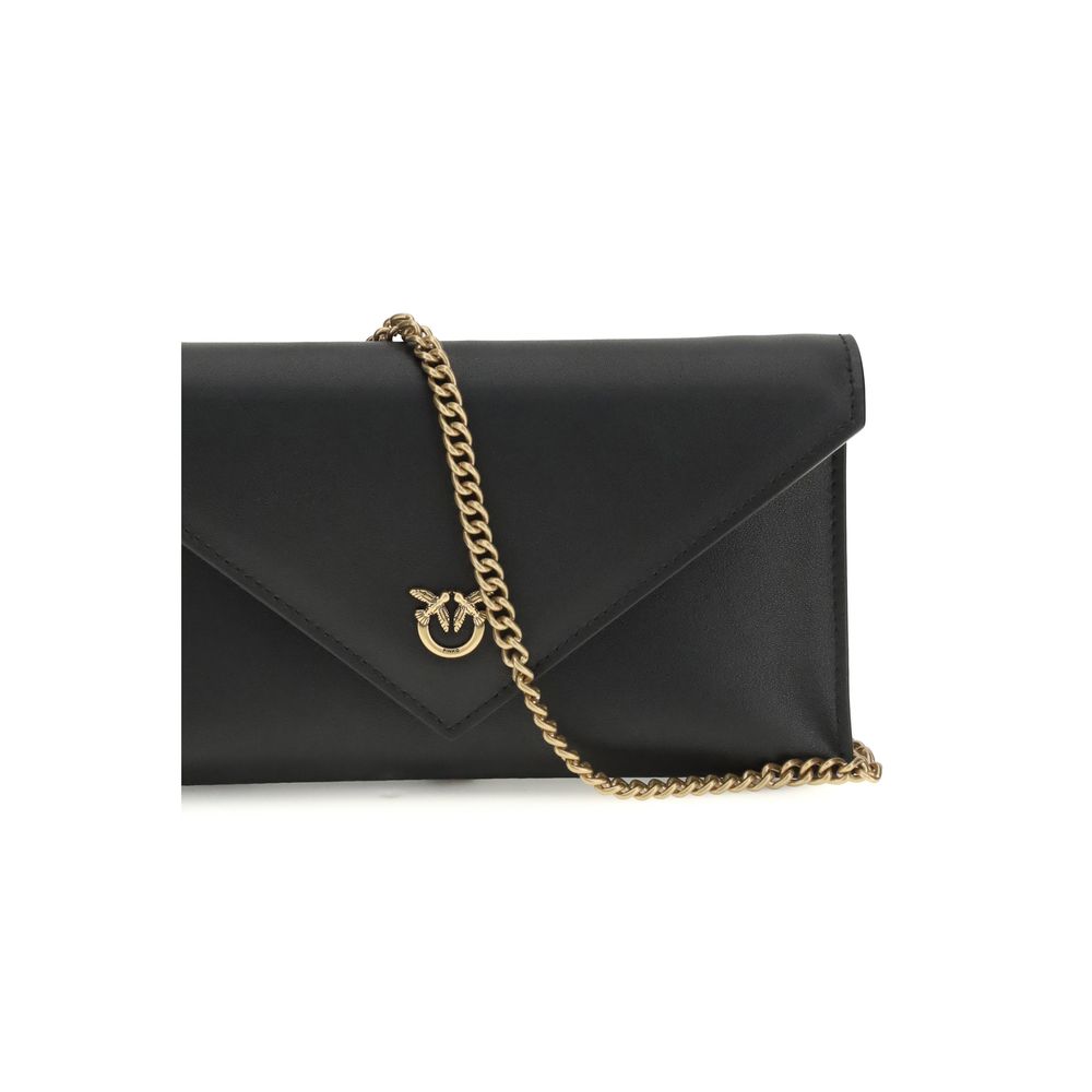 PINKO Poșetă Clutch Neagră din Piele
