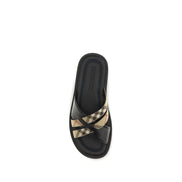 Sandale plate Burberry negre
