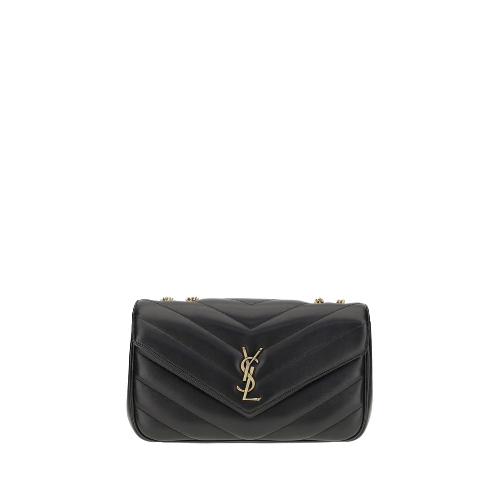 Saint Laurent Black Calf Leather Shoulder Bag