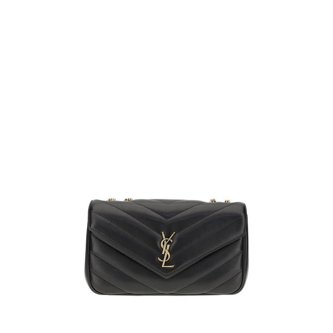 Saint Laurent Black Calf Leather Shoulder Bag