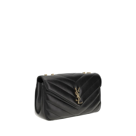 Saint Laurent Black Calf Leather Shoulder Bag