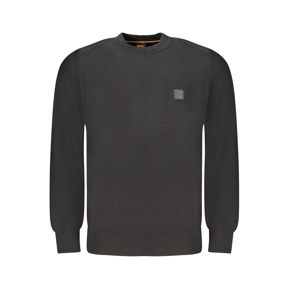 Hugo Boss Pulover Negru din Bumbac pentru Bărbați