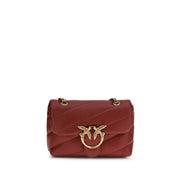 Geantă crossbody PINKO Love Baby bordo din piele