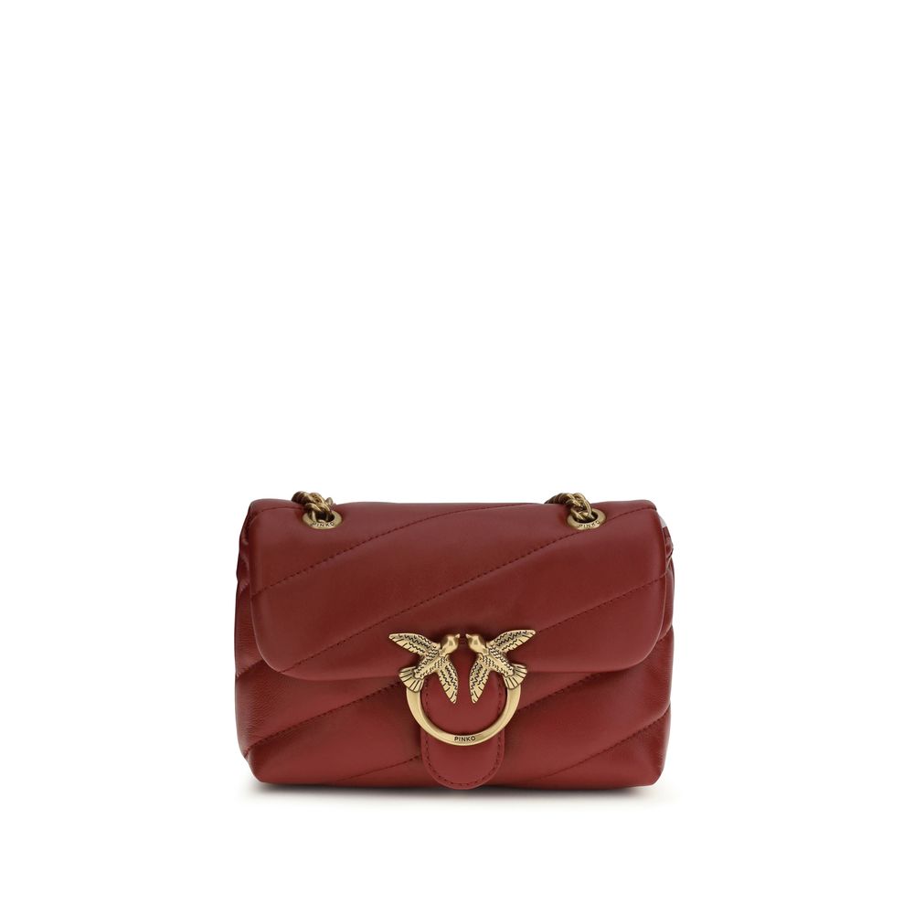 Geantă crossbody PINKO Love Baby bordo din piele