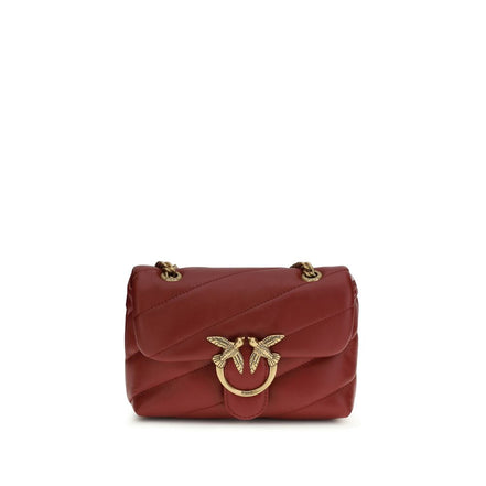 Geantă crossbody PINKO Love Baby bordo din piele