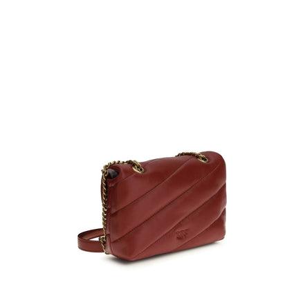Geantă crossbody PINKO Love Baby bordo din piele