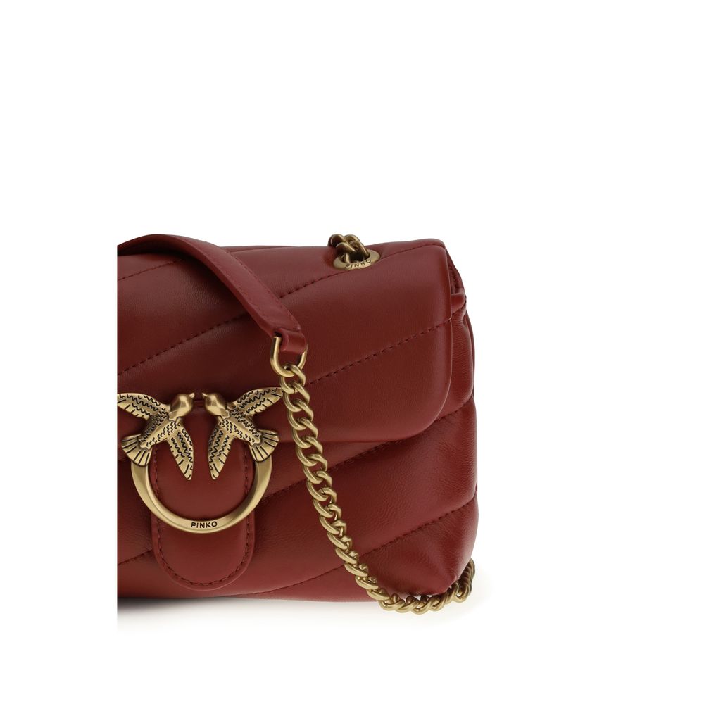 Geantă crossbody PINKO Love Baby bordo din piele