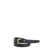 Saint Laurent Black Calf Leather Thin Belt