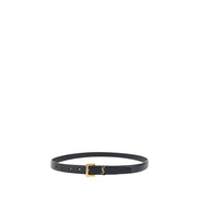 Saint Laurent Black Calf Leather Thin Belt