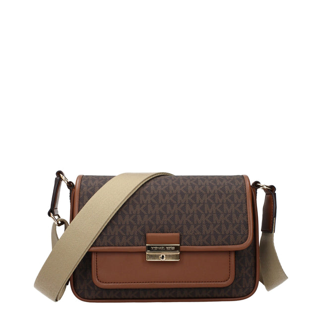 Geantă crossbody Michael Kors maro din material textil