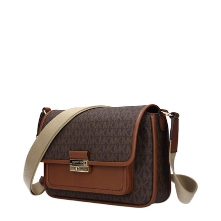 Geantă crossbody Michael Kors maro din material textil