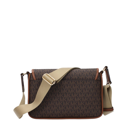 Geantă crossbody Michael Kors maro din material textil