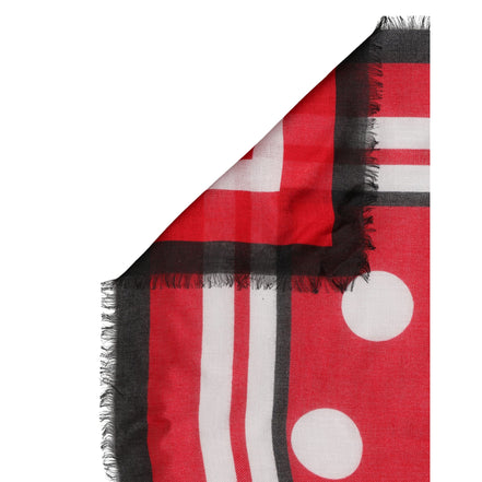 Dolce & Gabbana Red Polka Dot Print Square Stole 130cm x 130cm Scarf