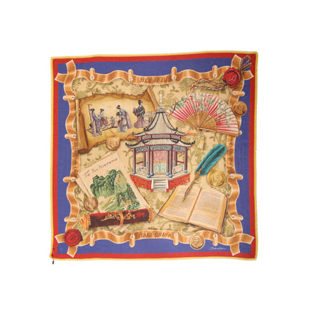 Dolce & Gabbana Multicolor Italy China Shawl Wrap 140cm x 130cm Scarf