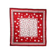 Dolce & Gabbana Red White Polka Dot Square Foulard 90cm x 88cm Scarf