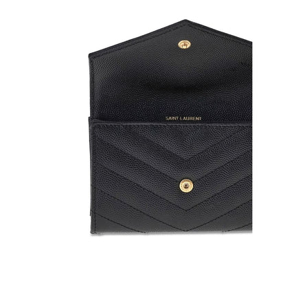 Saint Laurent Black Calf Leather Wallet