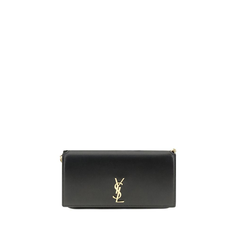 Saint Laurent Husă Telefon Neagră din Piele