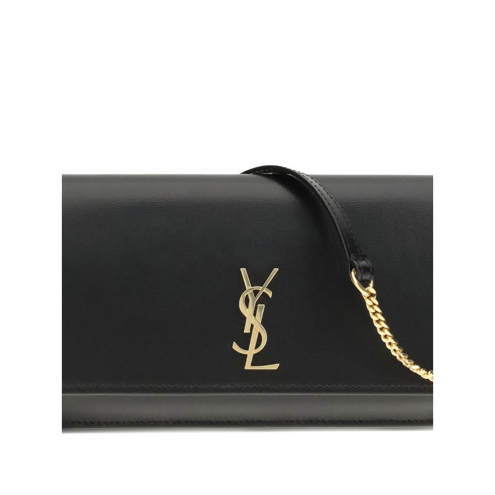 Saint Laurent Husă Telefon Neagră din Piele