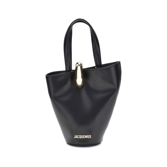 Geantă bucket Jacquemus neagră din piele