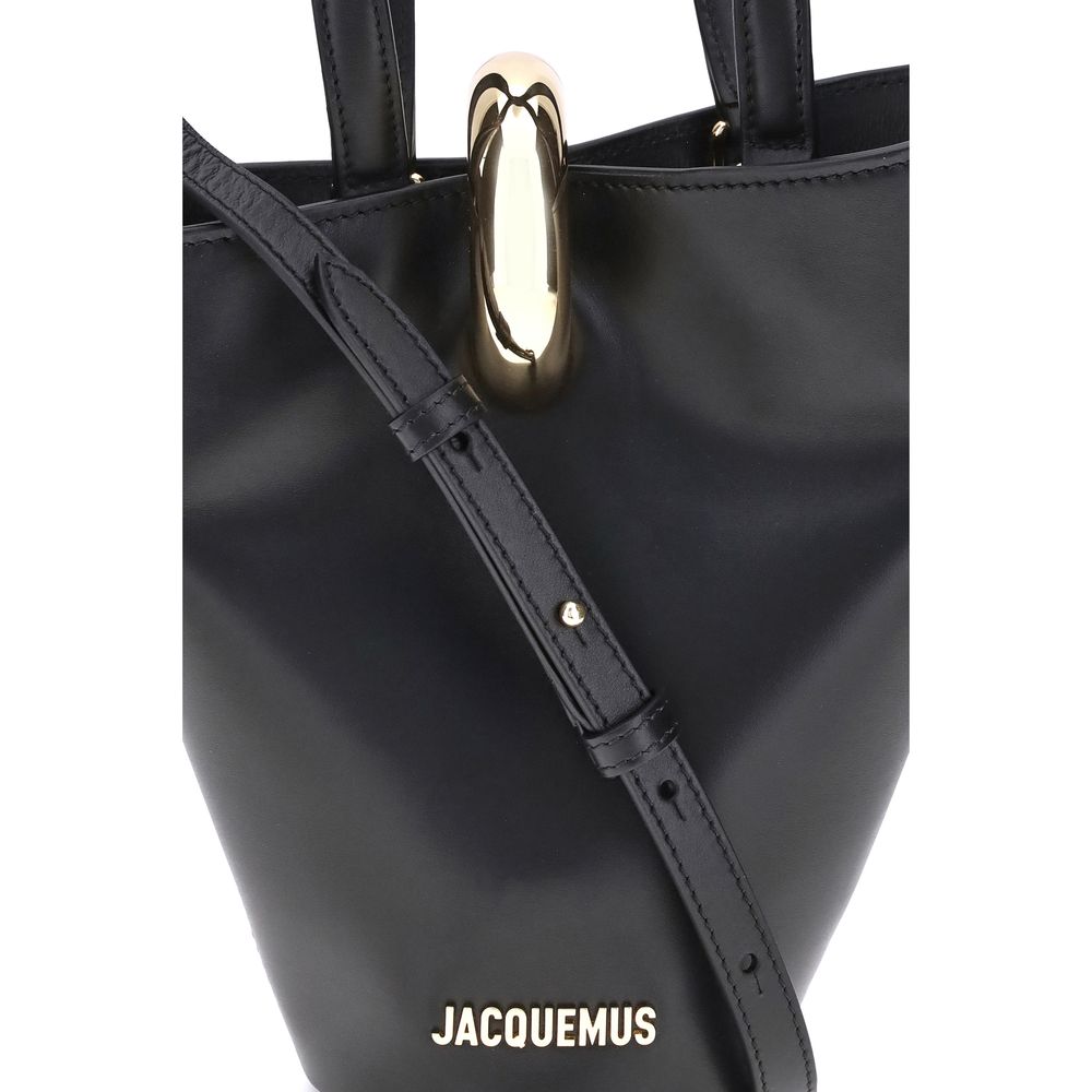 Geantă bucket Jacquemus neagră din piele
