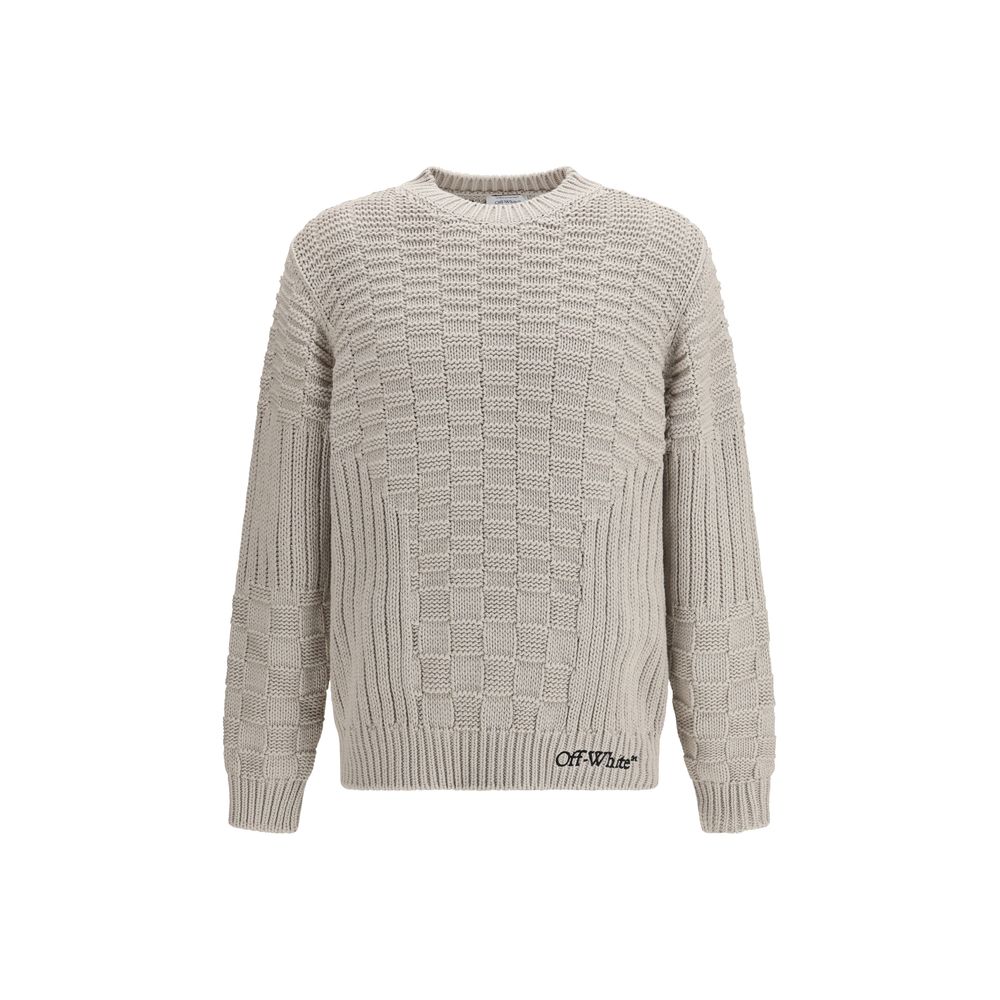 Off-White Hanorac Bej din Bumbac